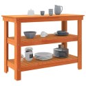 VidaXL Stół warsztatowy z półką Woskowy brąz 110,5 x 50 x 80 cm