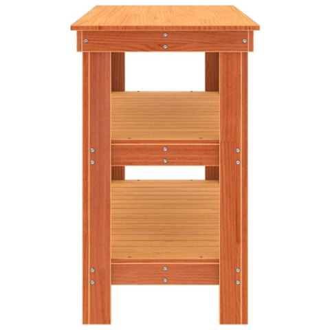 VidaXL Stół warsztatowy z półką Woskowy brąz 110,5 x 50 x 80 cm