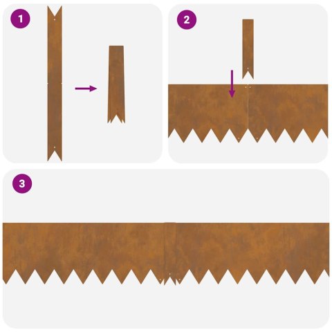 KRAWĘŻNIK DO TRAWNIKA 10 SZT BRĄZOWY 100X0.05X20CM