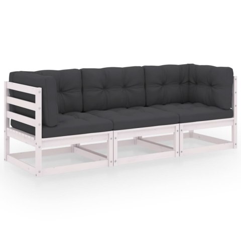 3-OSOBOWA SOFA OGRODOWA Z PODUSZKAMI DREWNO SOSNOWE