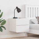 STOLIK NOCNY 2 SZT BIAŁY 39X34X33CM LITE DREWNO SOSNOWE