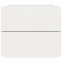 STOLIK NOCNY 2 SZT BIAŁY 39X34X33CM LITE DREWNO SOSNOWE