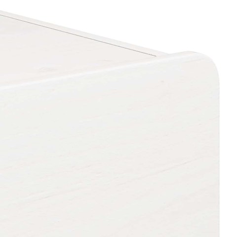 STOLIK NOCNY 2 SZT BIAŁY 39X34X33CM LITE DREWNO SOSNOWE