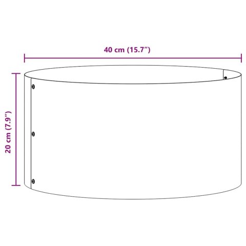 DONICZKA OGRODOWA CZARNY 40X40X20CM STAL ZIMNOGIĘTA