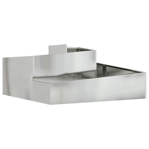 DONICZKA OGRODOWA SREBRNY 100X100X50CM STAL GALWANIZOWANA