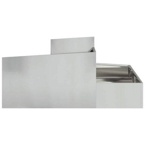 DONICZKA OGRODOWA SREBRNY 100X100X50CM STAL GALWANIZOWANA