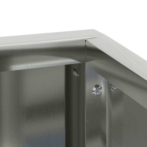 DONICZKA OGRODOWA SREBRNY 100X100X50CM STAL GALWANIZOWANA