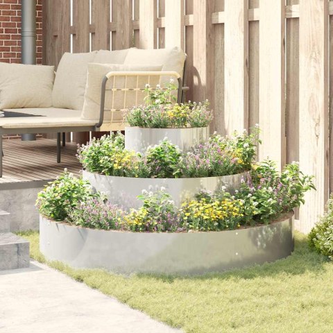 DONICZKA OGRODOWA SREBRNY 120X120X20CM STAL GALWANIZOWANA