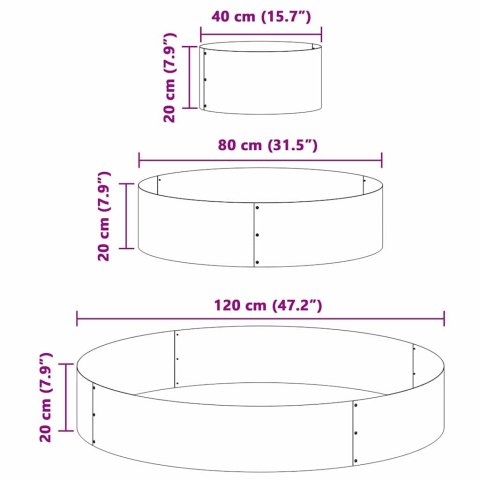 DONICZKA OGRODOWA SREBRNY 120X120X20CM STAL GALWANIZOWANA