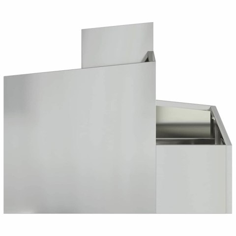 DONICZKA OGRODOWA SREBRNY 60X60X50CM STAL GALWANIZOWANA