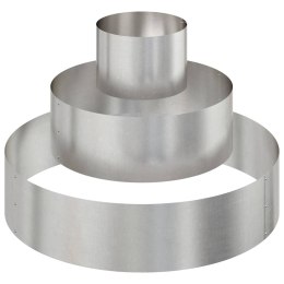 DONICZKA OGRODOWA SREBRNY 90X90X20CM STAL NIERDZEWNA