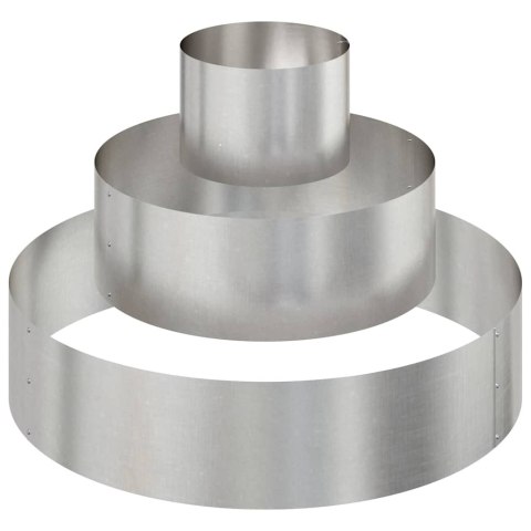 DONICZKA OGRODOWA SREBRNY 90X90X20CM STAL NIERDZEWNA