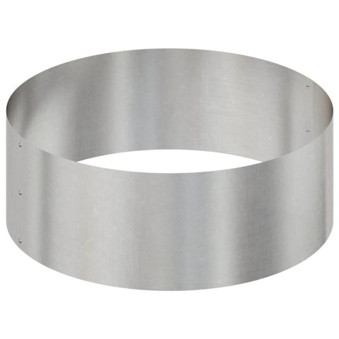 DONICZKA OGRODOWA SREBRNY 90X90X20CM STAL NIERDZEWNA