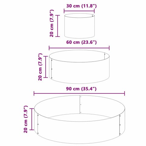 VidaXL Doniczka ogrodowa Zielony oliwkowy 90 x 90 x 20 cm