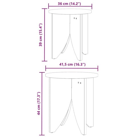 VidaXL Stolik kawowy 2 pcs Biały