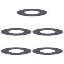 VidaXL odpowiedni dla płaskich pierścieni drzewa 5 pcs Antracyt