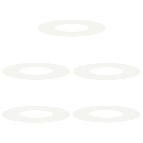 PIERŚCIEŃ DREWNY OBRZEŻE OGRODOWE METALOWE 5 SZT BIAŁY Ø30 / 60CM