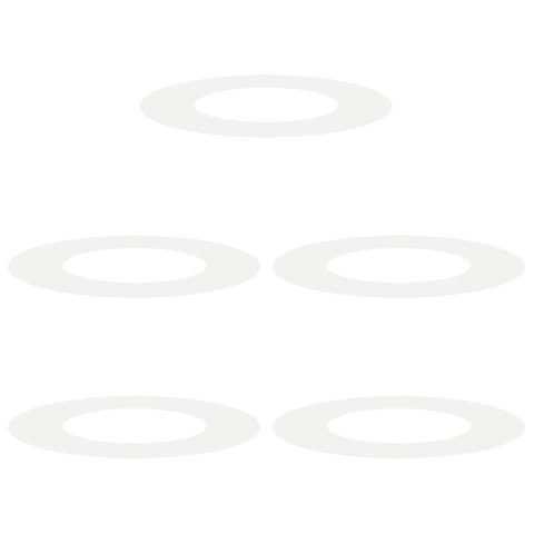 PIERŚCIEŃ DREWNY OBRZEŻE OGRODOWE METALOWE 5 SZT BIAŁY Ø40 / 70CM