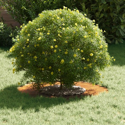 PIERŚCIEŃ DREWNY OBRZEŻE OGRODOWE METALOWE 5 SZT BRĄZOWY