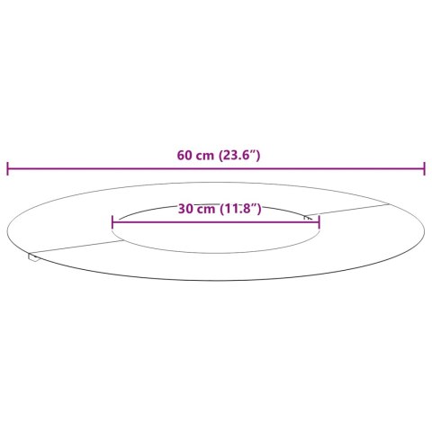 PIERŚCIEŃ DREWNY OBRZEŻE OGRODOWE METALOWE 5 SZT BRĄZOWY