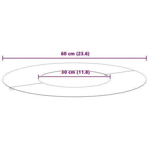 VidaXL odpowiedni dla płaskiego pierścienia drzewa Antracyt Ø30 / 60 cm