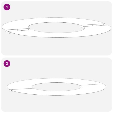 PIERŚCIEŃ DREWNY OBRZEŻE OGRODOWE METALOWE BIAŁY Ø30 / 60CM