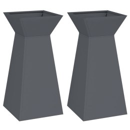 VidaXL Donica słupowa 2 pcs Antracyt 35 x 35 x 73 cm