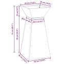 VidaXL Donica słupowa Antracyt 35 x 35 x 73 cm