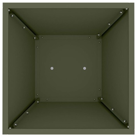 VidaXL Donica słupowa Oliwkowy 35 x 35 x 73 cm