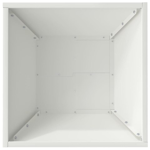 VidaXL Doniczka ogrodowa 5 pcs Biały 40 x 40 x 15 cm Stal zimnogięta