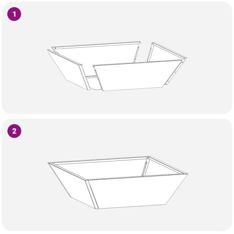 VidaXL Doniczka ogrodowa 5 pcs Czarny 50 x 50 x 15 cm Stal zimnogięta