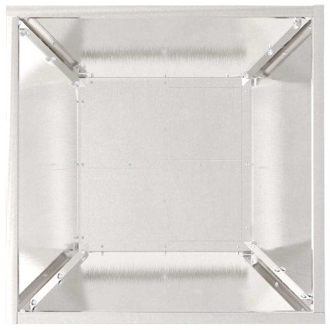 VidaXL Doniczka ogrodowa 5 pcs Srebrny 40 x 40 x 15 cm Stal nierdzewna