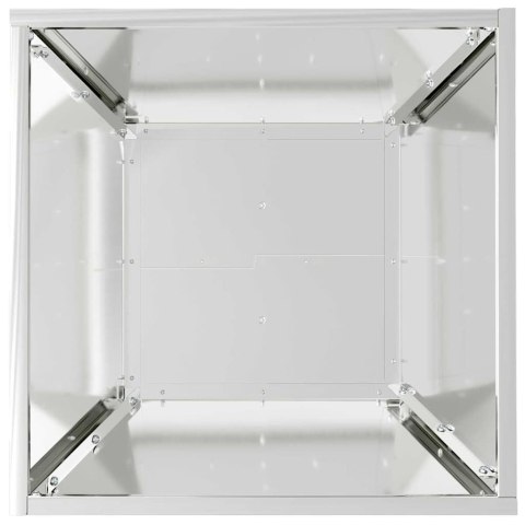 DONICZKA OGRODOWA SREBRNY 40X40X15CM STAL GALWANIZOWANA