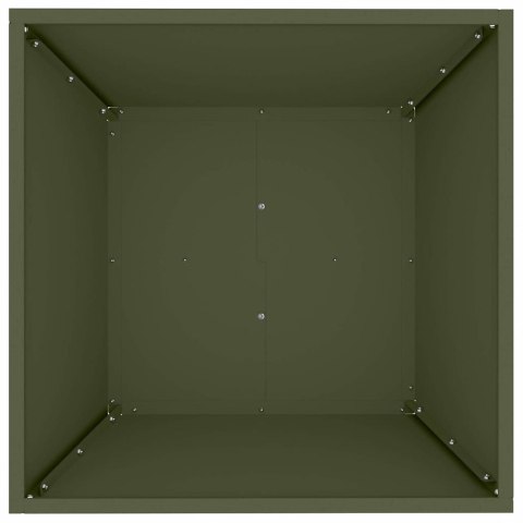 VidaXL Doniczka ogrodowa Zielony oliwkowy 50 x 50 x 15 cm