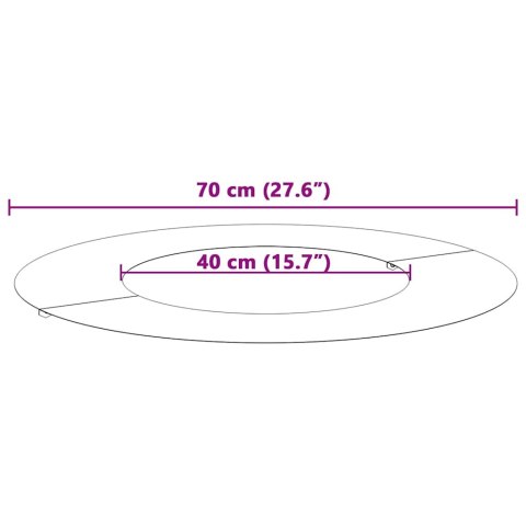 VidaXL Pierścień drzewa Zielony oliwkowy Ø40 / 70 cm Stal zimnogięta