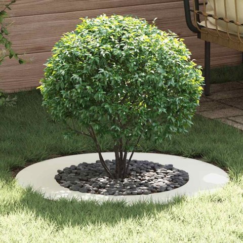 PIERŚCIEŃ DREWNY OBRZEŻE OGRODOWE METALOWE 5 SZT BIAŁY Ø50 / 80CM