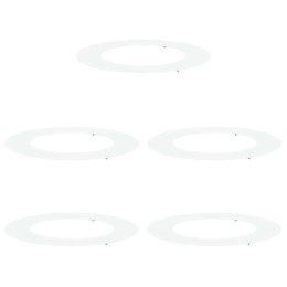 PIERŚCIEŃ DREWNY OBRZEŻE OGRODOWE METALOWE 5 SZT BIAŁY Ø50 / 80CM