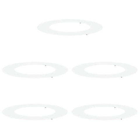 PIERŚCIEŃ DREWNY OBRZEŻE OGRODOWE METALOWE 5 SZT BIAŁY Ø50 / 80CM