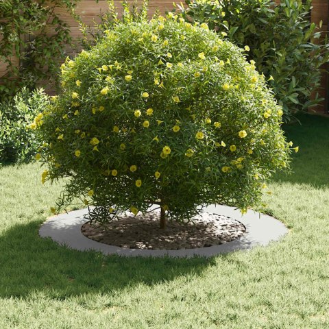 PIERŚCIEŃ DREWNY OBRZEŻE OGRODOWE METALOWE 5 SZT BIAŁY Ø60 / 90CM