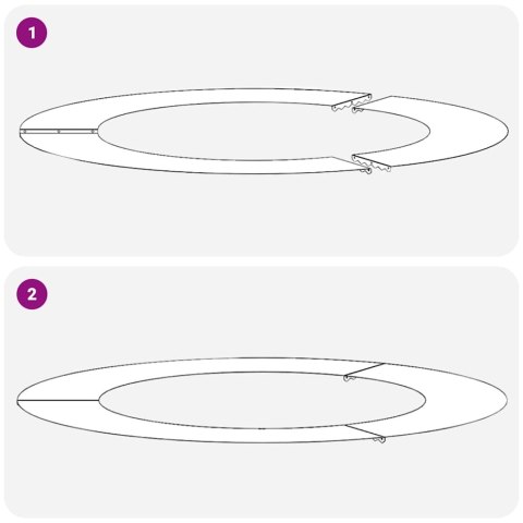 PIERŚCIEŃ DREWNY OBRZEŻE OGRODOWE METALOWE 5 SZT BIAŁY Ø60 / 90CM