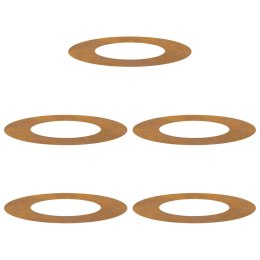 PIERŚCIEŃ DREWNY OBRZEŻE OGRODOWE METALOWE 5 SZT BRĄZOWY