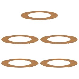 PIERŚCIEŃ DREWNY OBRZEŻE OGRODOWE METALOWE 5 SZT BRĄZOWY