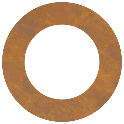 PIERŚCIEŃ DREWNY OBRZEŻE OGRODOWE METALOWE 5 SZT BRĄZOWY