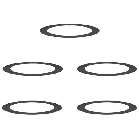 PIERŚCIEŃ DREWNY OBRZEŻE OGRODOWE METALOWE 5 SZT CZARNY