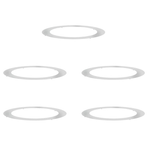 PIERŚCIEŃ DREWNY OBRZEŻE OGRODOWE METALOWE 5 SZT SREBRNY