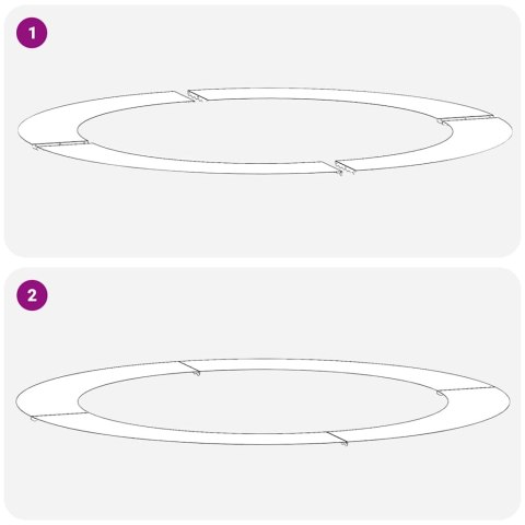 PIERŚCIEŃ DREWNY OBRZEŻE OGRODOWE METALOWE 5 SZT SREBRNY