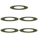 VidaXL odpowiedni dla płaskich pierścieni drzewa 5 pcs oliwkowy