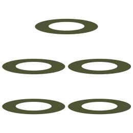 VidaXL odpowiedni dla płaskich pierścieni drzewa 5 pcs oliwkowy
