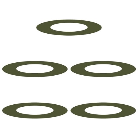 VidaXL odpowiedni dla płaskich pierścieni drzewa 5 pcs oliwkowy