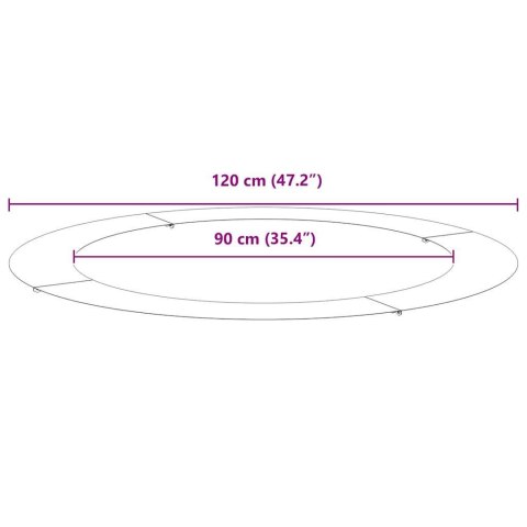 VidaXL odpowiedni dla płaskich pierścieni drzewa 5 pcs oliwkowy